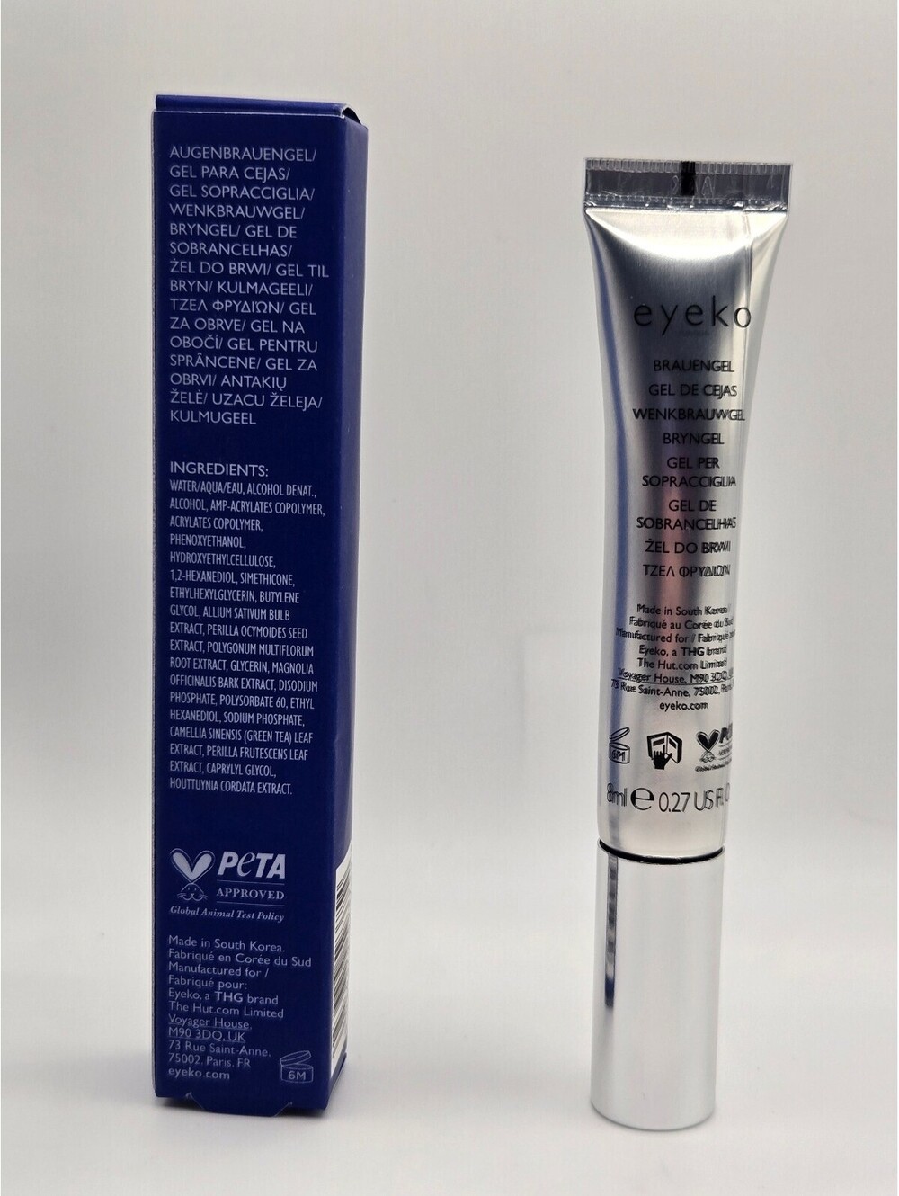 Eyeko London Brow Gel Strong Hold Clear 8ml - Picture 3 of 5